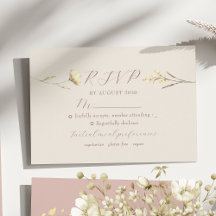 Blush Wildblume Wedding RSVP Card