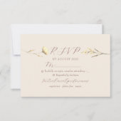 Blush Wildblume Wedding RSVP Card Karte (Vorderseite)