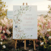 Blush Wildblumen 60. Geburtstag Willkommen Poster
