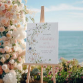 Blush Wildblumen 90. Geburtstag Willkommen Poster