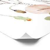 Blush Wildblumen Babydusche Begrüßung Poster (Ecke)