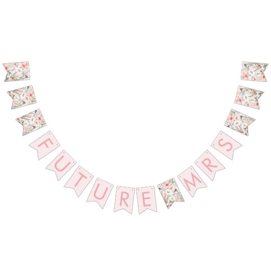 Blush Wildblumen Future Mrs Bridal Bunting Banner (Alle)