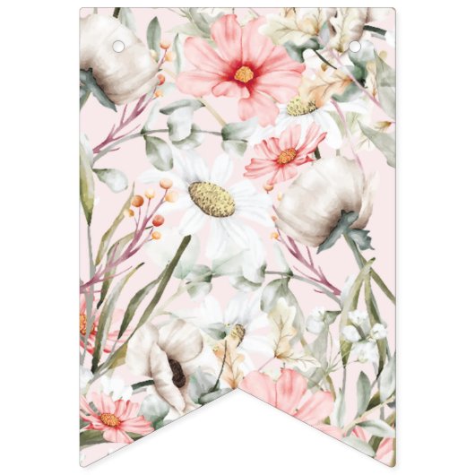 Blush Wildblumen Future Mrs Bridal Bunting Banner (Zweite Fahne)