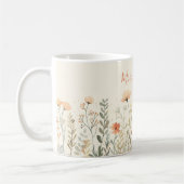 Blush Wildblumen Name Lehrer Anerkennung Kaffeetasse (Links)