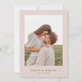 Blush Wildflower Elegant Frame Wedding Save The Date (Rückseite)