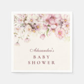 Blush Wildflower Garden Baby Shower Serviette (Vorderseite)