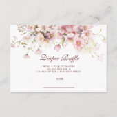 Blush Wildflower Garden Diapper Raffle Begleitkarte (Vorderseite)