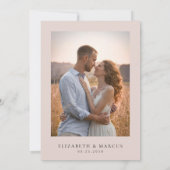 Blush Wildflower Minimal Boho Wedding Invitation Einladung (Rückseite)