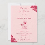 Blush Wine Citrus Bridal Shower Einladung (Vorderseite)