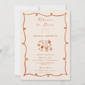 Blush Wine Citrus Bridal Shower Einladung (Vorderseite)