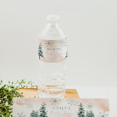 Blush Winter Baby Duschwasser Labels Wasserflaschenetikett