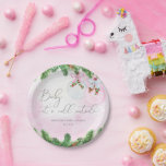 Blush Winter Christmas Baby Dusche Pappteller<br><div class="desc">Blush Winter Weihnachtsdusche Teller Papier. Matching-Elemente verfügbar.</div>