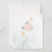 Blush Winter Onederland 1st birthday Einladung (Rückseite)