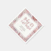 Blush Winter Weihnachtsdusche Napkins Serviette (Ecke)