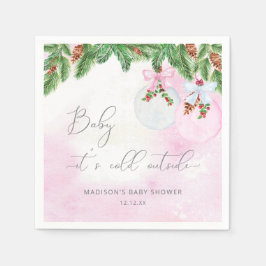 Blush Winter Weihnachtsdusche Napkins Serviette