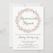 Blush Winter Wreath Bridesmaids Brunch Einladung (Vorderseite)