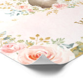 Blush Woodland Animals Baby Thumbprint Gästebuch (Ecke)