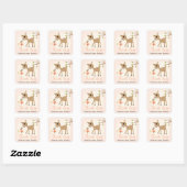 Blush Woodland Deer Baby Dusche Danke Stickers (Blatt)