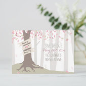 Blush Woodland Wedding rettet das Datum Save The Date (Stehend Vorderseite)