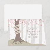 Blush Woodland Wedding rettet das Datum Save The Date (Vorne/Hinten)