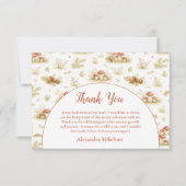 Blush Woodland Wild One Birthday Dankeskarte (Vorderseite)