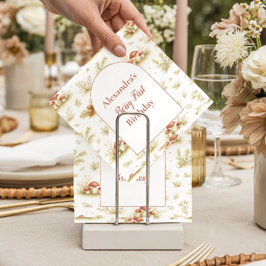 Blush Woodland Wild One Birthday Serviette