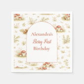 Blush Woodland Wild One Birthday Serviette (Vorderseite)
