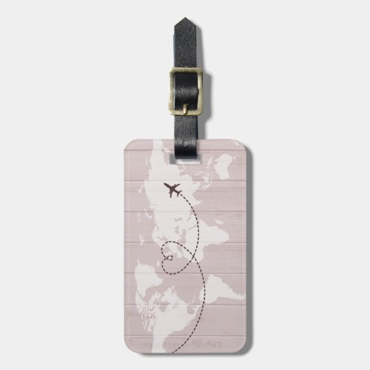 Blush Word Map  Gepäckanhänger (Vorderseite vertikal)