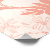 Blush Wreath Floral Brautparty Begrüßungszeichen Poster (Ecke)