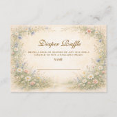 Blush Yellow Wildflower Diapper Raffle Begleitkarte (Vorderseite)