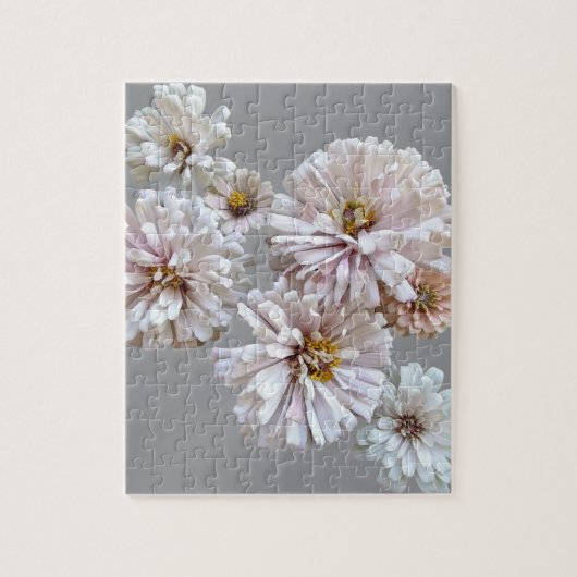 Blush Zinnia Collage Puzzle (Vertikal)