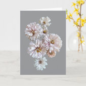 Blush Zinnia Folded Greeting Card Karte (Gelbe Blume)
