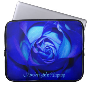 Blushed Blue Rose Laptop Sleeve *Personalisieren*