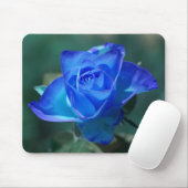 Blushed Blue-Rose-MausPad Mousepad (Mit Mouse)