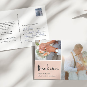 Blushed Dankbarkeit   Hochzeitsszenario Foto Viele Postkarte