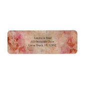 Blushed Floral Vintag Address Label (Vorne)