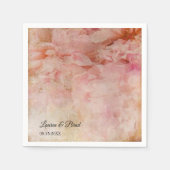 Blushed Floral Vintage Hochzeit Napkins Serviette (Vorderseite)