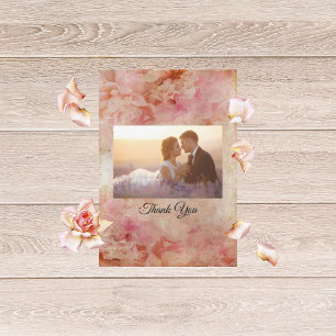 Blushed Vintage Hochzeit Danke Karte