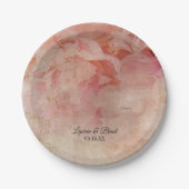 Blushed Vintage Hochzeit Teller (Vorderseite)