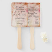 Blushed Vintage Hochzeitsprogramm Fächer (Vorne und Hinten)