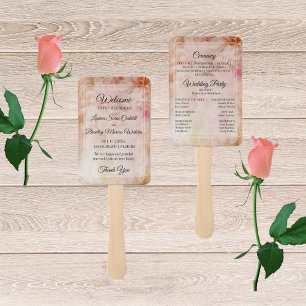 Blushed Vintage Hochzeitsprogramm Fächer