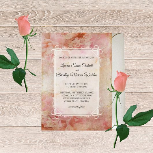 Blushed Vintage Wedding Einladung