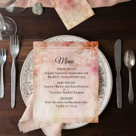 Blushed Vintage Wedding Menu