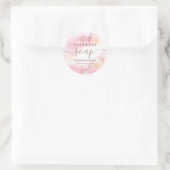 Blushed Water Color Script handgefertigt Seifenlab Runder Aufkleber (Tasche)