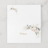 BlushFloralWedding-Place Holder-Single Platzkarte (Außenseite Aufgefaltet)