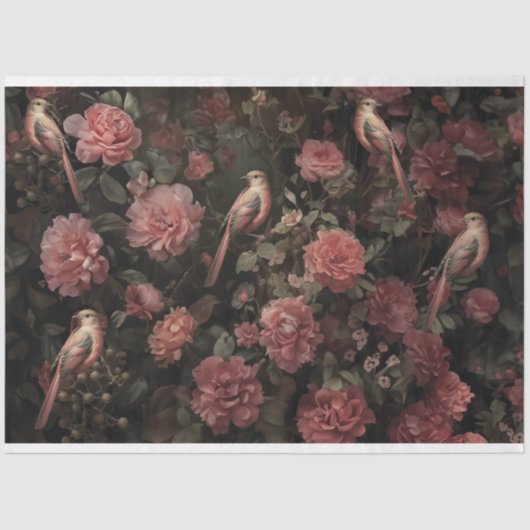 Blushing Birds Seidenpapier (Vorderseite)