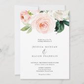 Blushing Bloms Wedding Amperation Einladung (Vorderseite)