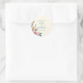 Blushing Bloom Classic Round Aufkleber (Tasche)