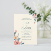 Blushing Bloom Postkarte (Stehend Vorderseite)