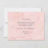 Blushing Bloom wird meine Blume-Girl-Karte sein Einladung (Rückseite)